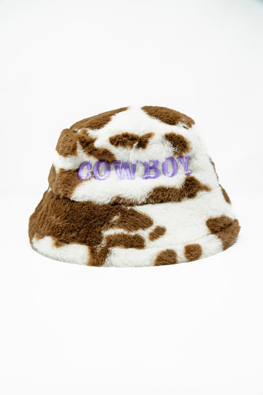 Cowboy Bucket Hat - BR&W - Lavender Letters