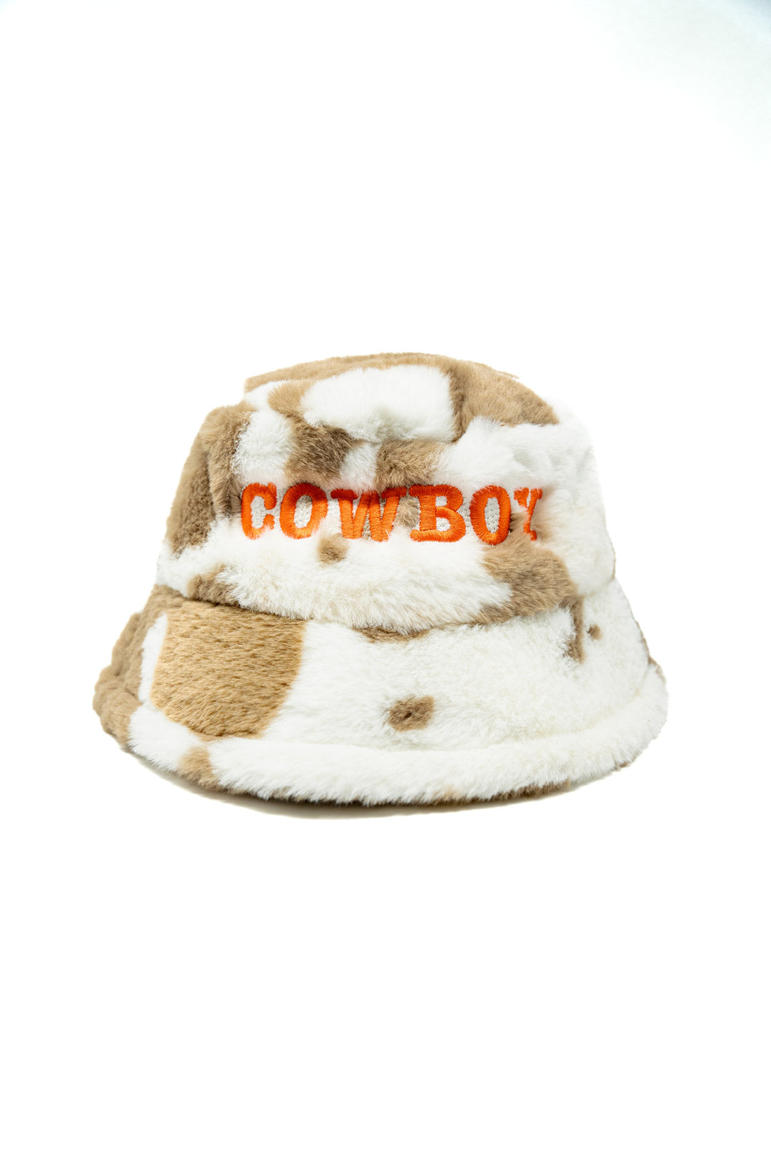 Cowboy Bucket Hat - BR&W - Orange Letters